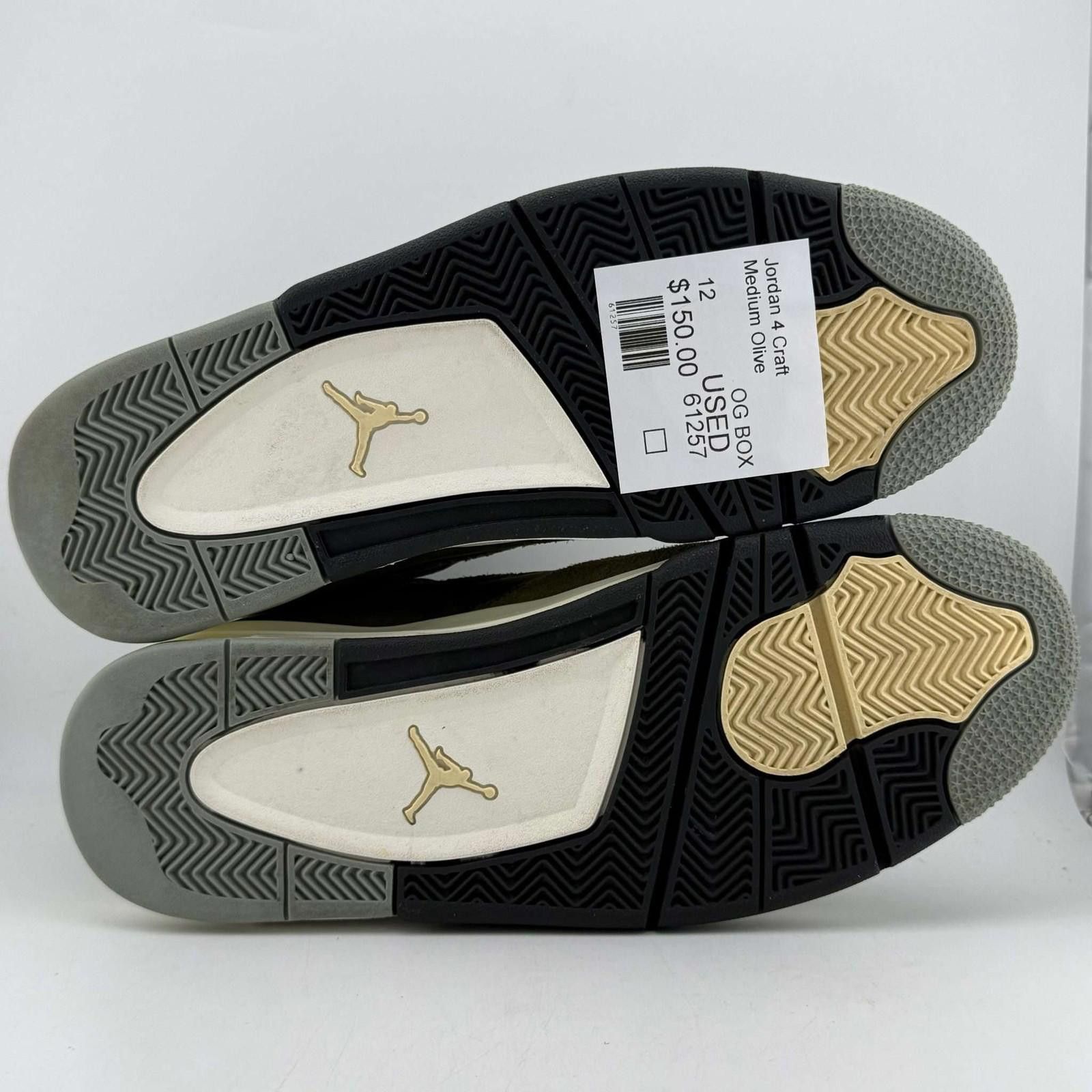 Jordan Brand Jordan 4 Retro Craft Medium Olive 12 Used OG Box FB9927-200 Size US 12 / EU 45 - 6 Thumbnail