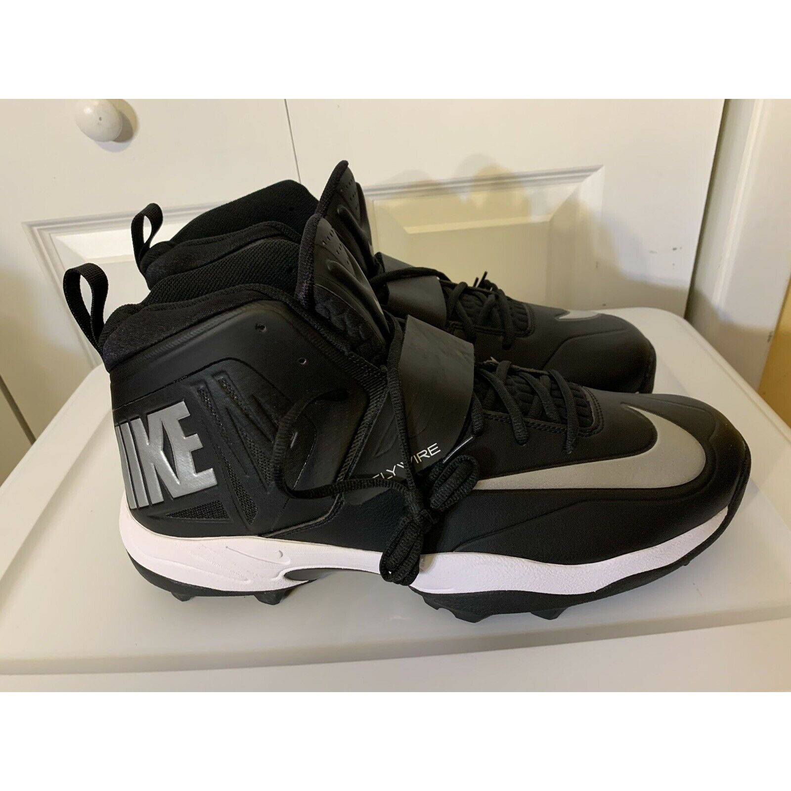 Nike Nike Flywire Zoom Code Elite Black/Silver Football Cleats 60 Size US 15 / EU 48 - 4 Thumbnail