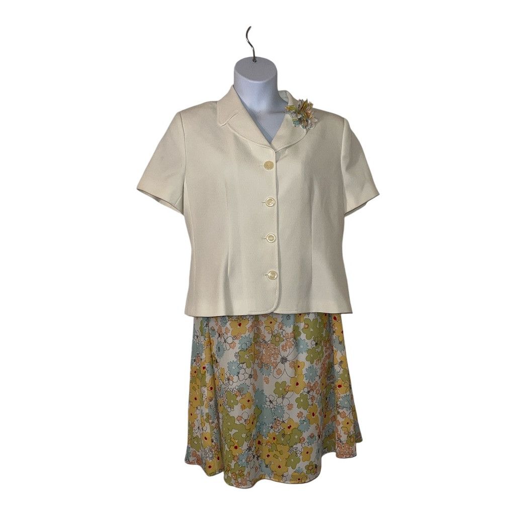 Harve Benard Vintage Harve Benard Dress Suit 16 White Multi Size XXL / US 16-18 / IT 52-54 - 1 Thumbnail