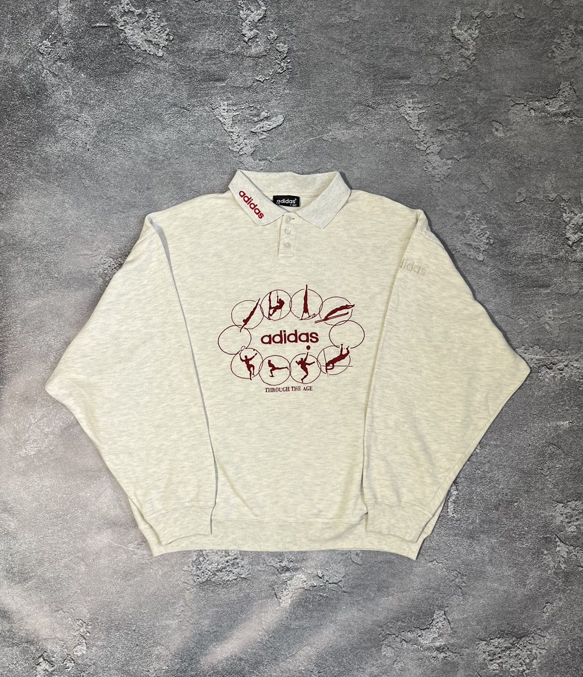 Adidas Vintage 90s Adidas Longsleeve Polo Sweatshirt Size US M / EU 48-50 / 2 - 1 Thumbnail