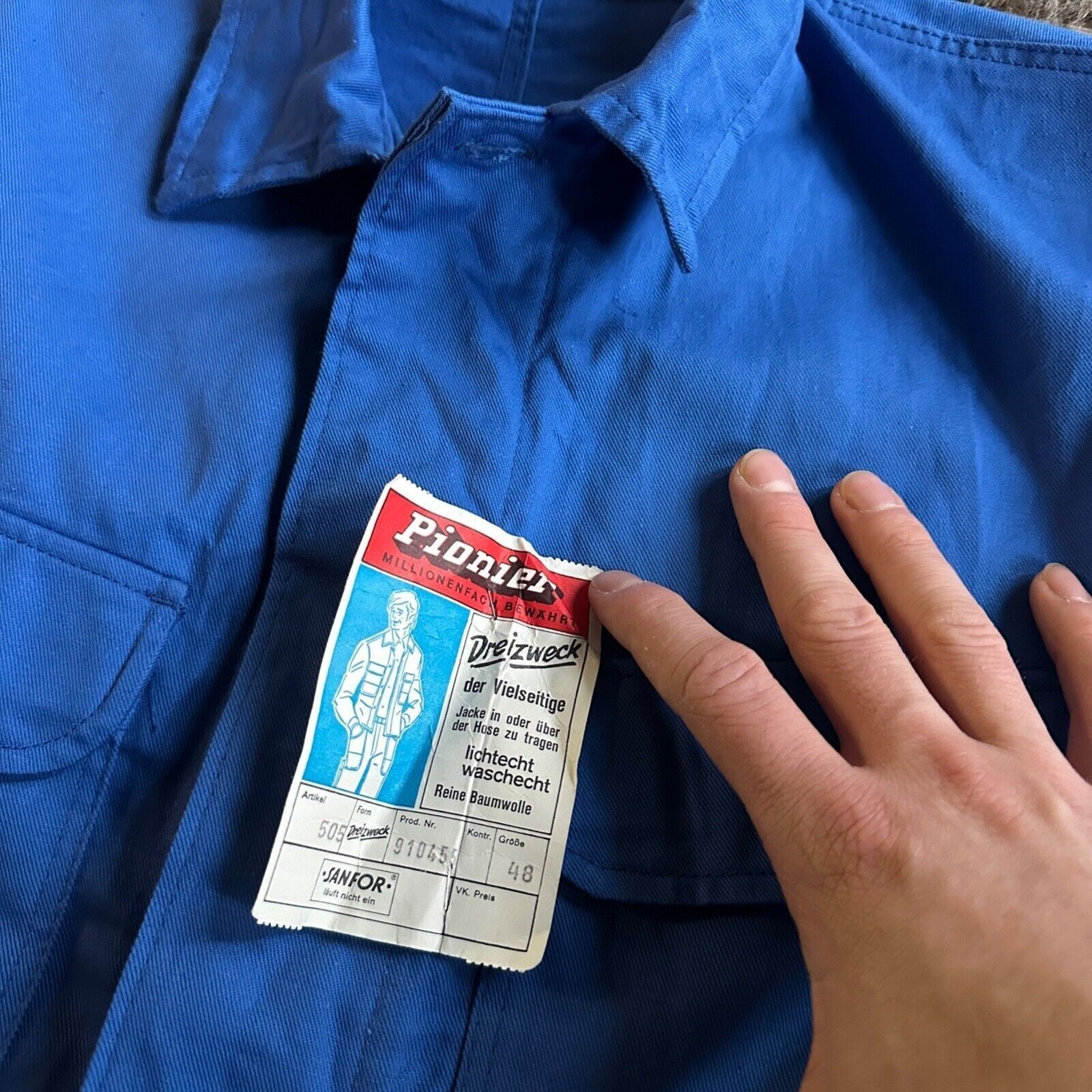 Le Laboureur Vintage Pionier French Workwear Sanfor Chore Jacket 8390ACK Size US M / EU 48-50 / 2 - 4 Thumbnail