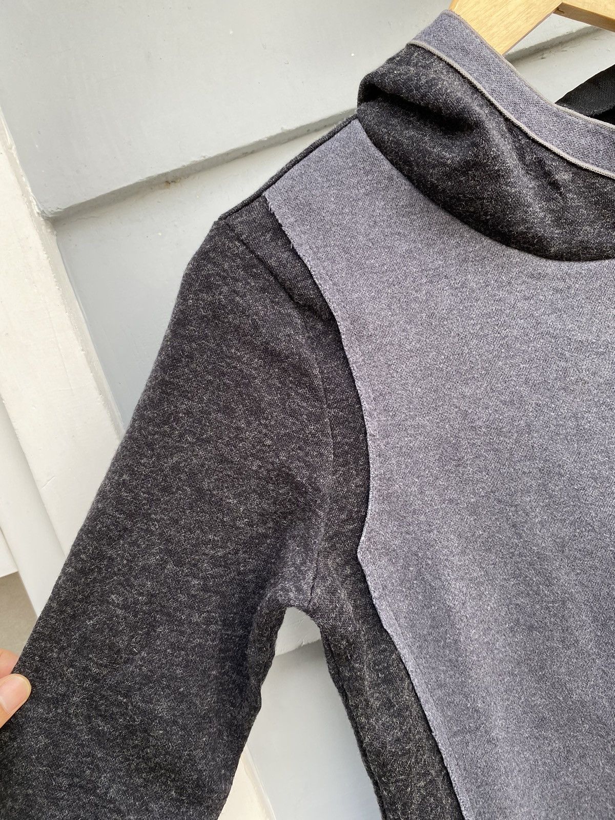 If Six Was Nine Japanese Two Tone Panel Hoodie Asymmetrical Collar & Pocket Size US S / EU 44-46 / 1 - 4 Thumbnail