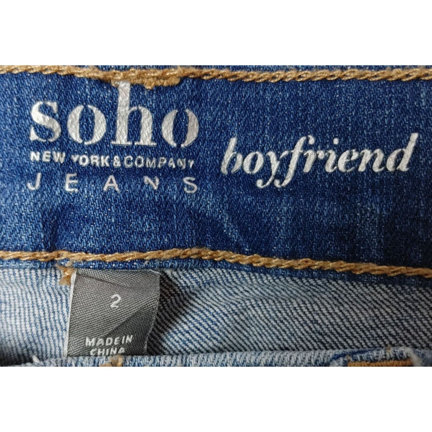 Other Soho New York & Company Women's Golden Boyfriend Jeans Size Size 26" / US 2 / IT 38 - 3 Thumbnail