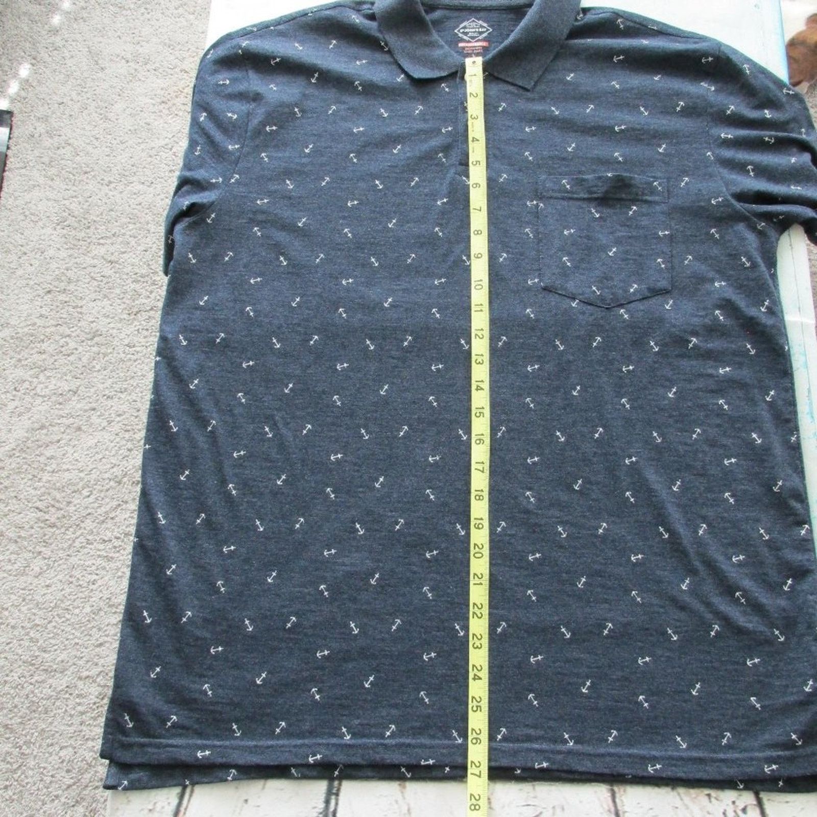 St. Johns Bay St. John's Bay Navy Blue Button Men's Casual Polo Size Large Size US L / EU 52-54 / 3 - 5 Thumbnail