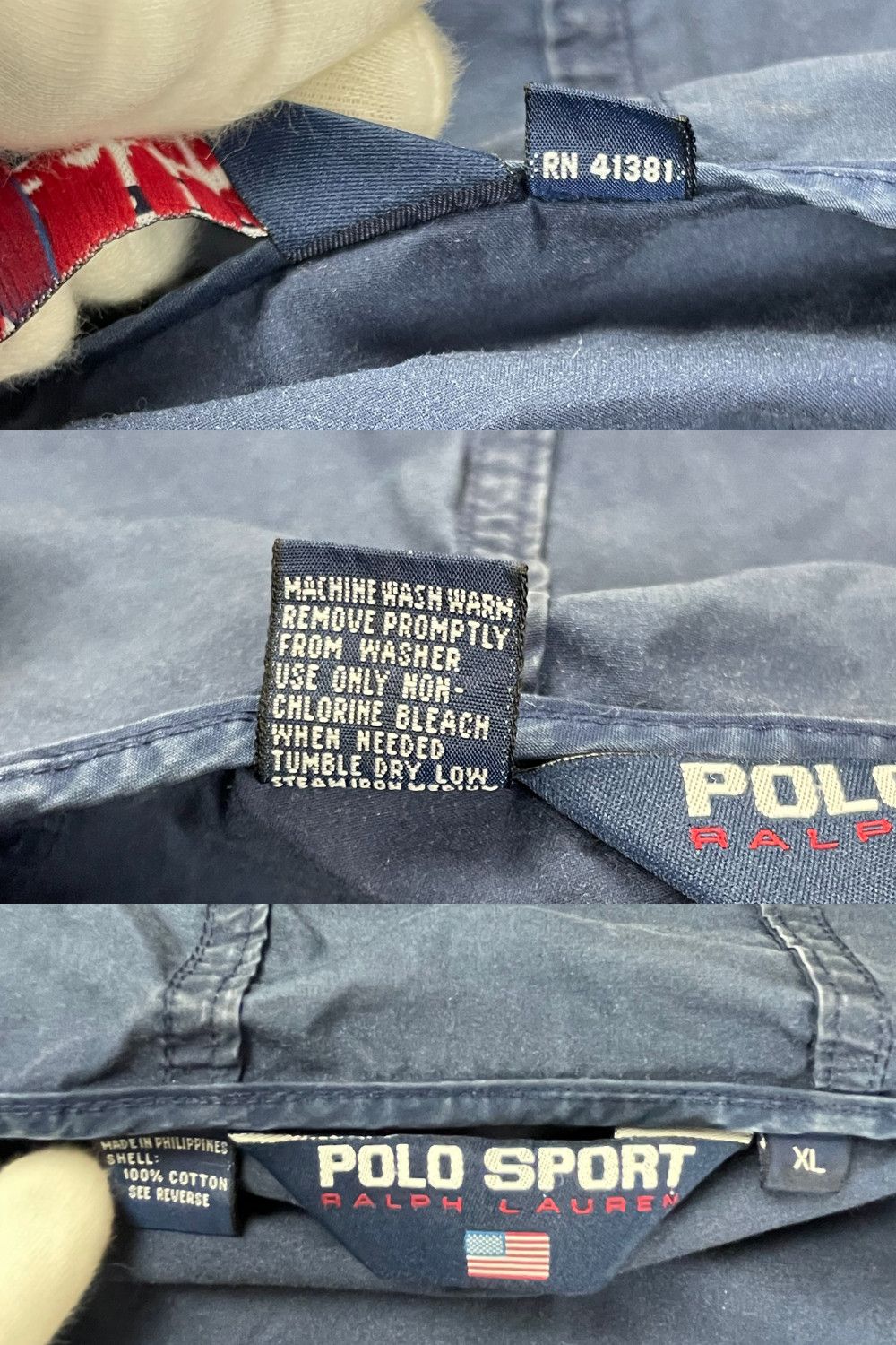 Lo Life × Polo Ralph Lauren 🏁 POLO SPORT RLX Banner Stripe Wind-Breaker — XL (1996-99) Size US XL / EU 56 / 4 - 14 Thumbnail