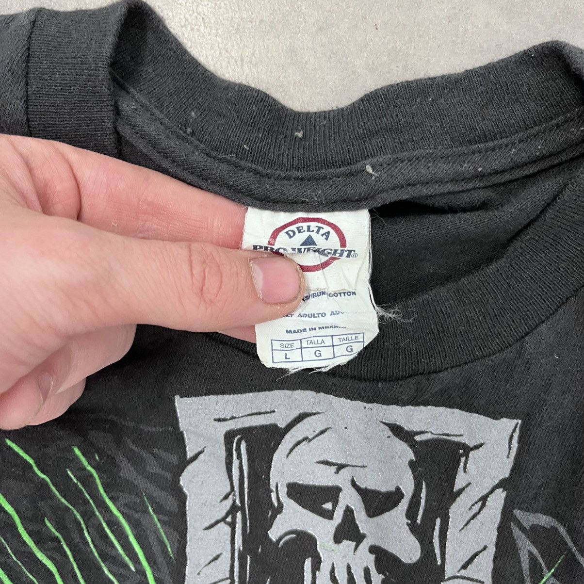 Affliction × Vintage CRAZY AFFLICTION Y2K Style Skull Monster Energy Green Shirt Size US L / EU 52-54 / 3 - 4 Thumbnail