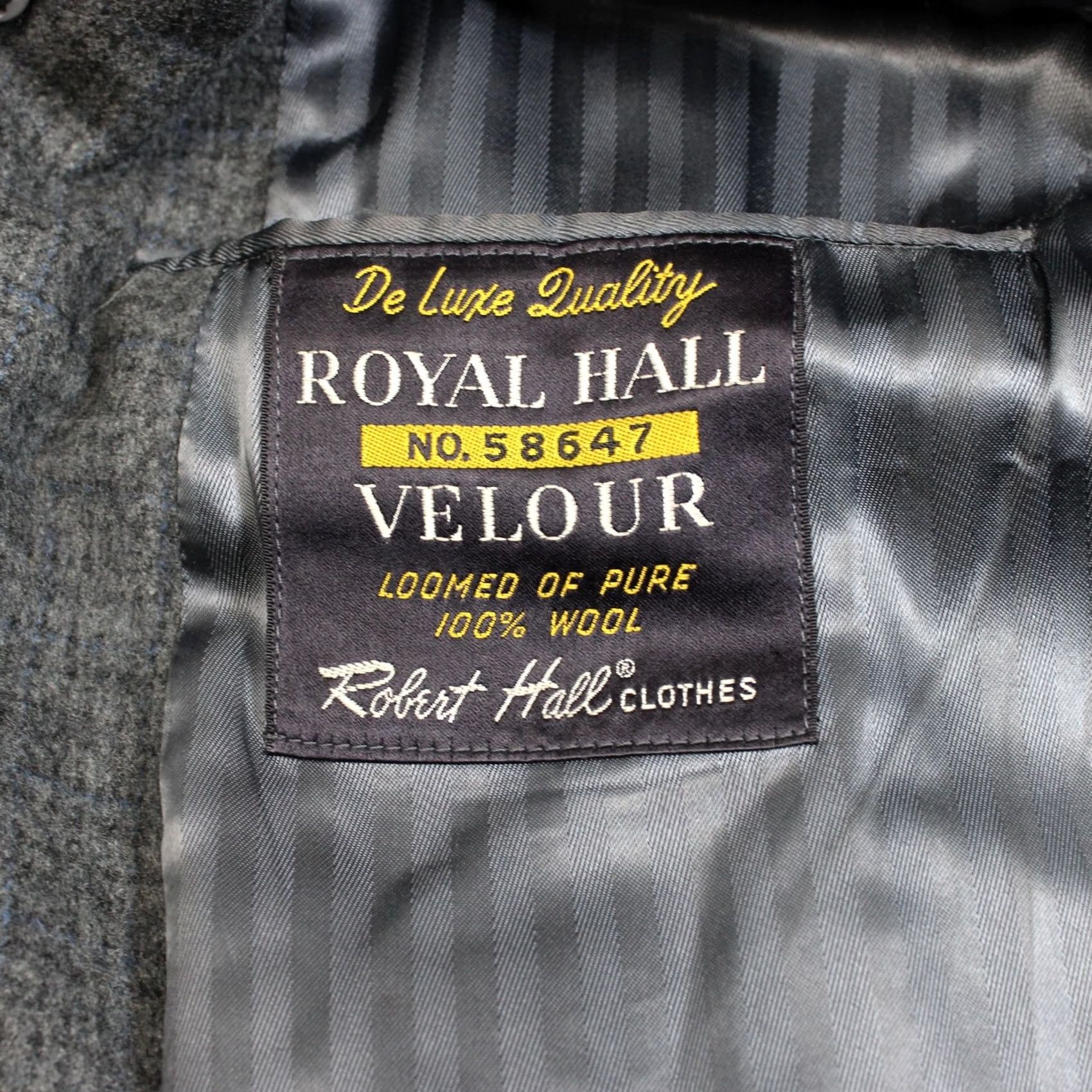 Vintage VINTAGE Robert Hall Wool Coat Men 46 Gray Check Overcoat Retro Academia Heritage Size US S / EU 44-46 / 1 - 3 Thumbnail