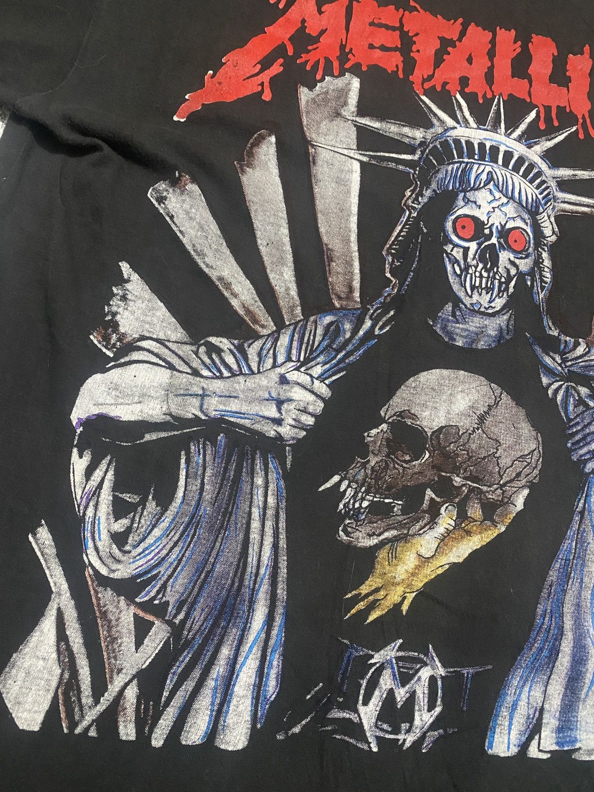Band Tees Vintage Metallica statue of liberty bootleg tee single stitc Size US L / EU 52-54 / 3 - 4 Thumbnail