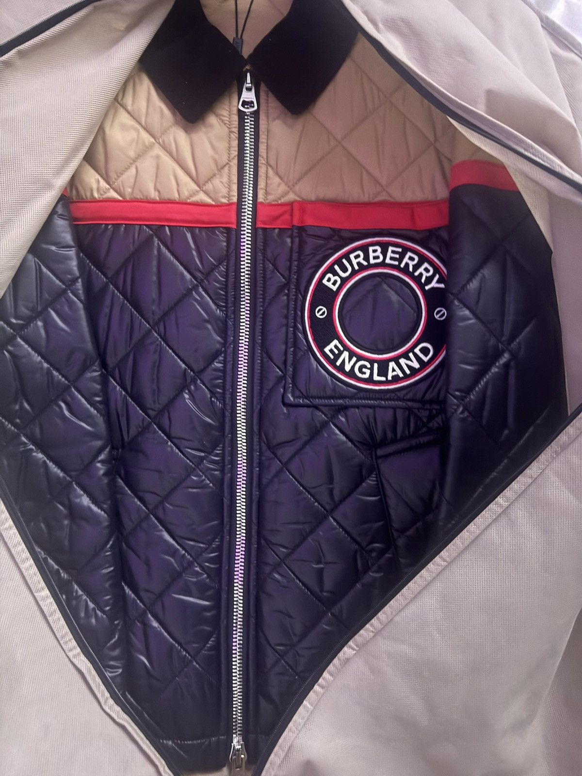 Burberry Burberry Woodside Colorblock Quilted Jacket Size US S / EU 44-46 / 1 - 1 Thumbnail