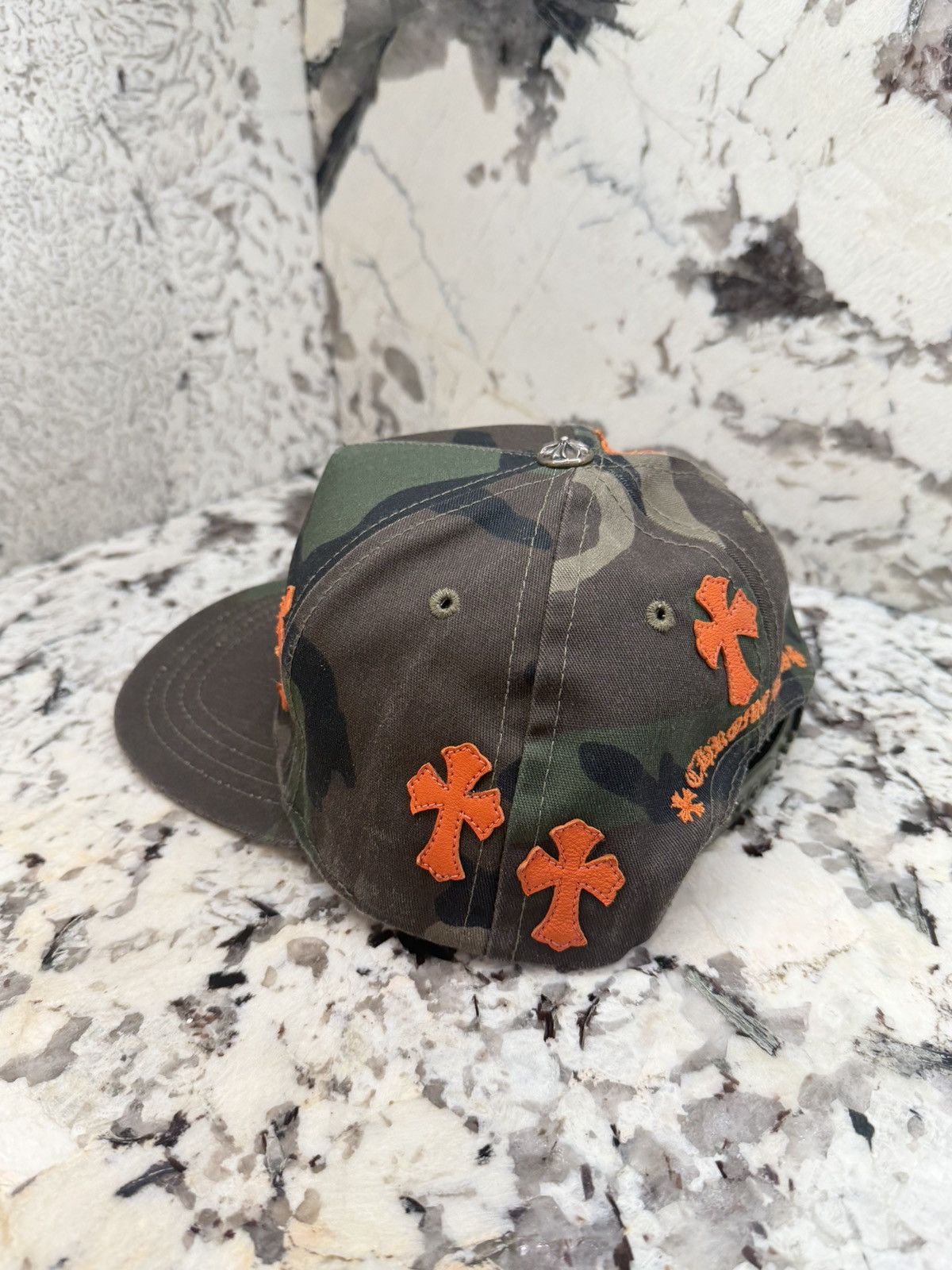 Chrome Hearts Chrome Hearts Cross Patch Hat Camo Orange Baseball Cap Size ONE SIZE - 6 Thumbnail