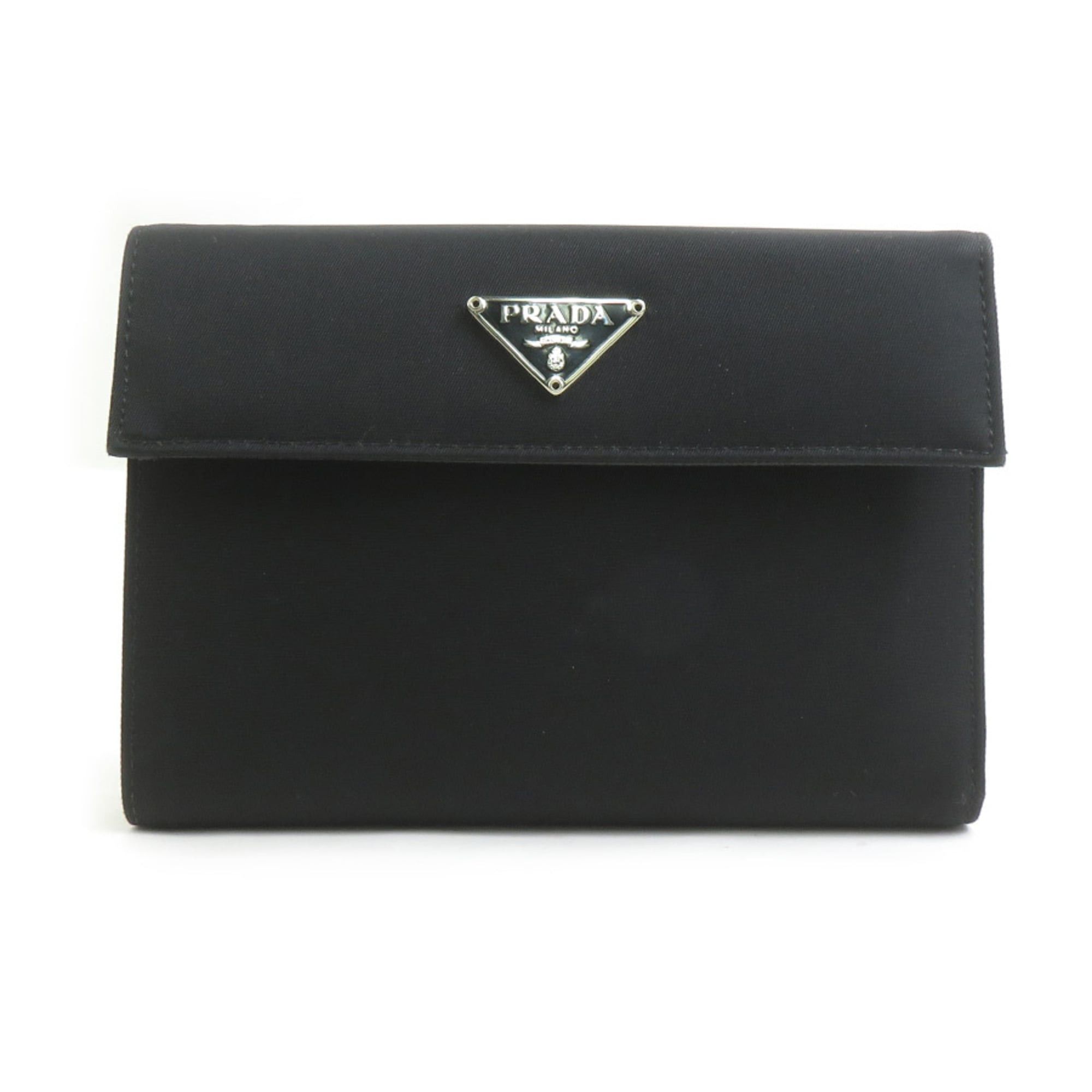 Prada Prada Tri-fold Wallet Nylon Black Unisex h31801g Size ONE SIZE - 1 Thumbnail