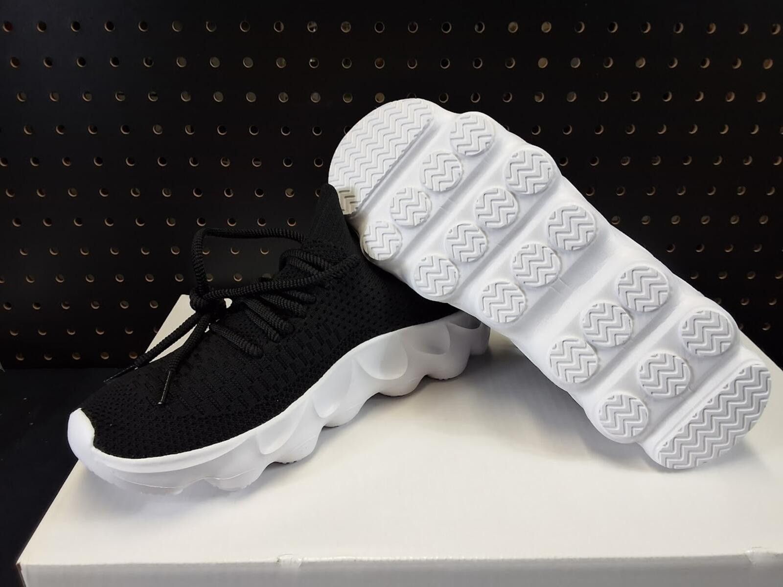 Genetic Manipulation Shinichiro Kuriya Black Knit Sneakers with Chunky White Sole - EU Size 42 Size ONE SIZE - 4 Thumbnail