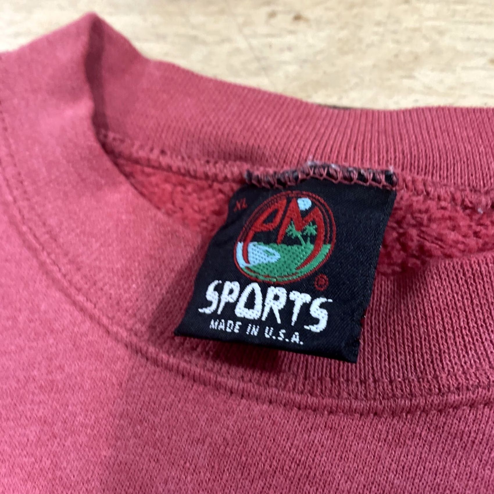 Vintage VINTAGE PM SPORTS USA Sweater Men XL Red American Flag California Soft Knit XL 48"Crew Neck Long Sleeve Pullover Embroidered Logo Size US XL / EU 56 / 4 - 4 Thumbnail