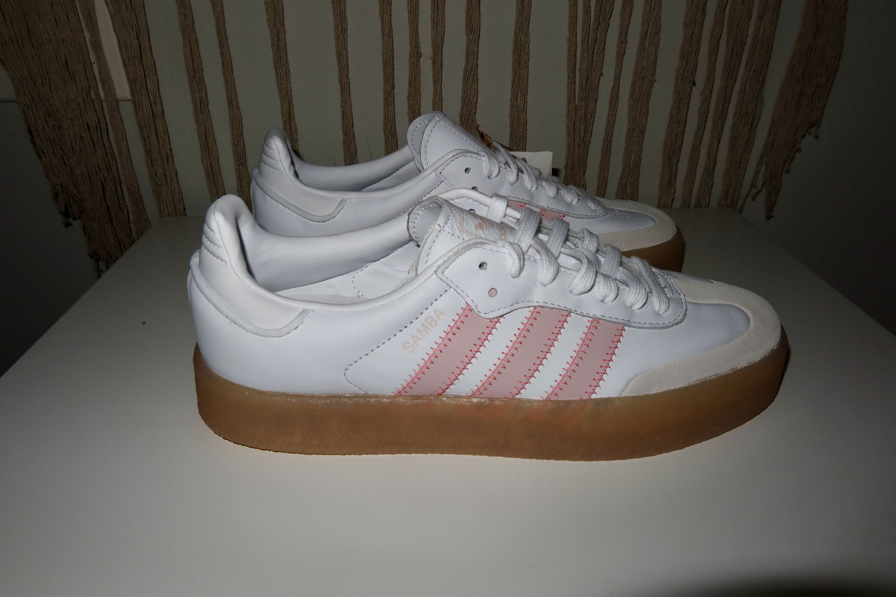 Adidas Adidas Sambae Cloud White / Sandy Pink / Semi Flash Red Size US 9 / IT 39 - 2 Thumbnail