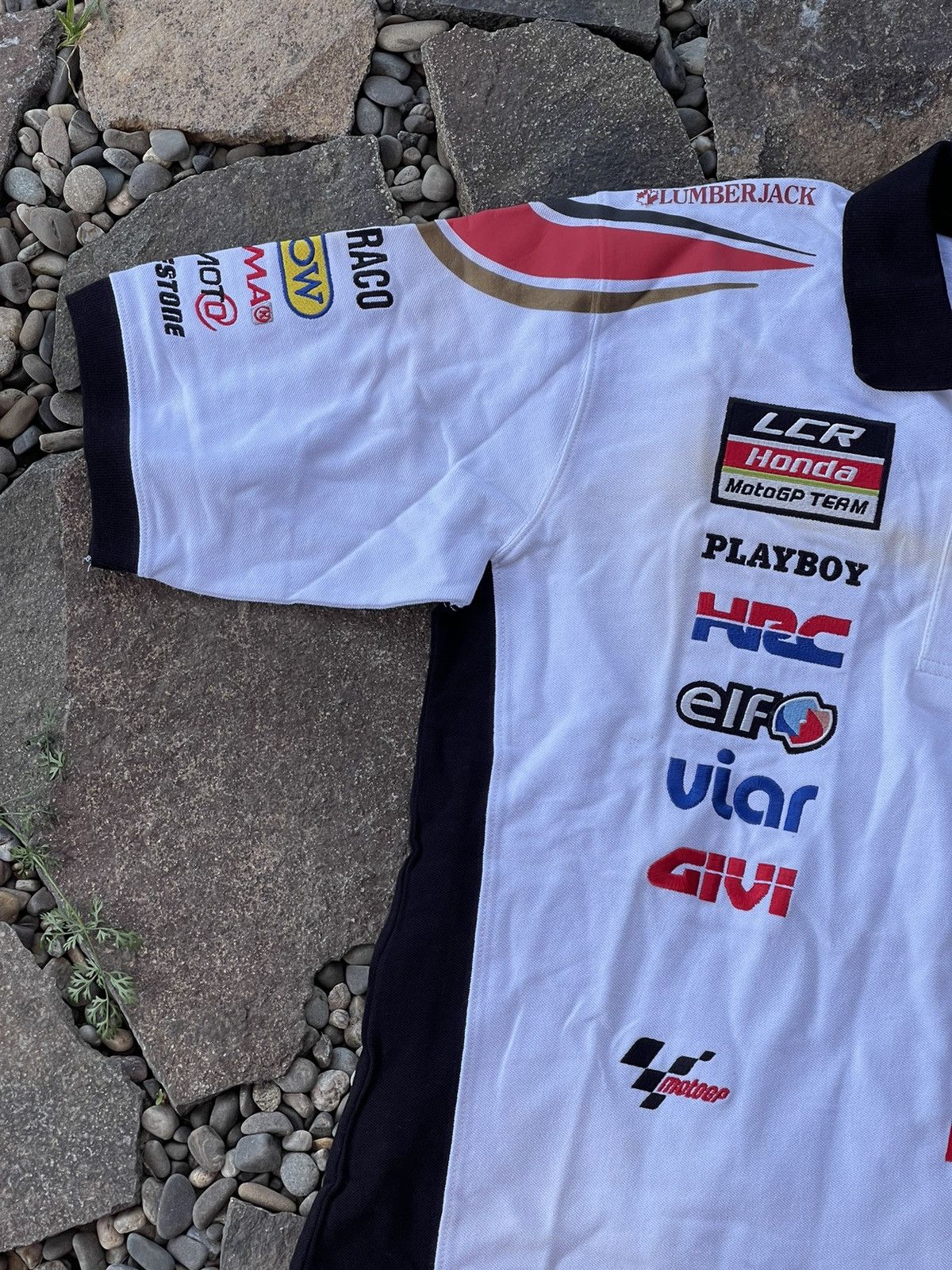 Honda × Vintage Y2K Honda Racing playboy vintage racing polo shirt Size US XL / EU 56 / 4 - 3 Thumbnail