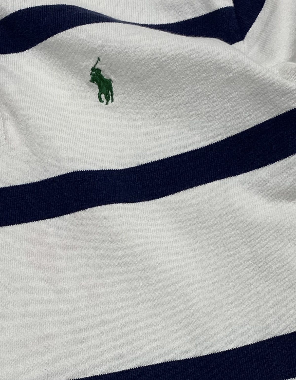Polo Ralph Lauren Vintage POLO RALPH LAUREN Striped White Rugby Sweatshirt Size US XL / EU 56 / 4 - 3 Thumbnail