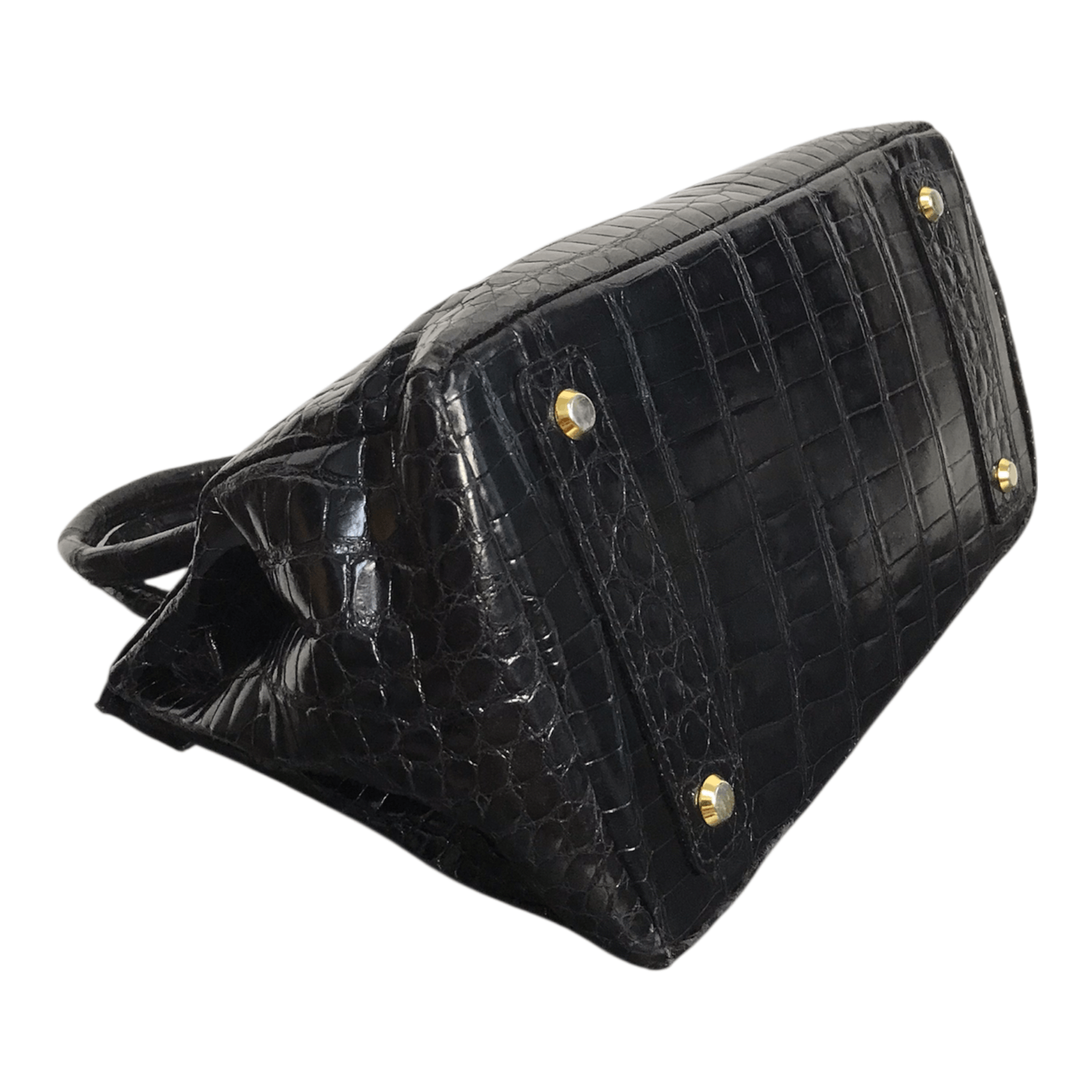 Leather G.Borri Crocodile Leather Birkin Handbag Size ONE SIZE - 6 Thumbnail