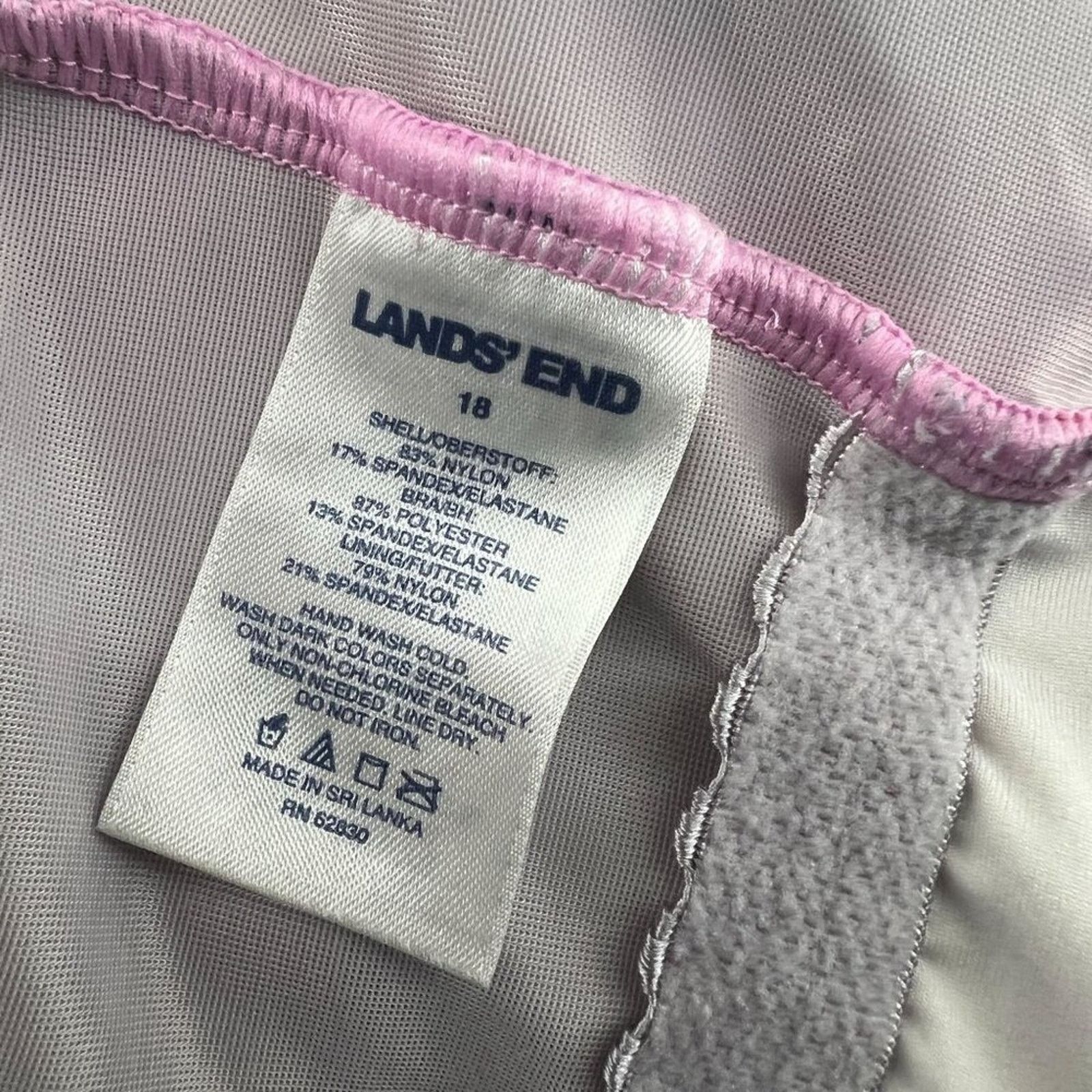 Lands' End Lands' End Women's Multicolor Tie Dye V-Neck Twist Front 18 Size ONE SIZE - 4 Thumbnail