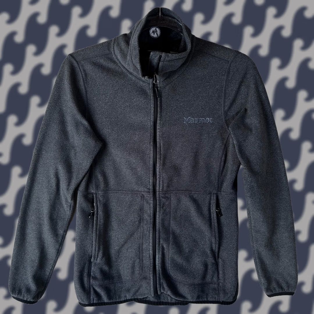 Marmot Marmot Womens Jacket Full Zip Fleece Charcoal Gray Small Mock Neck Hiking Layer Signatures Zippered Pockets Size S / US 4 / IT 40 - 1 Thumbnail