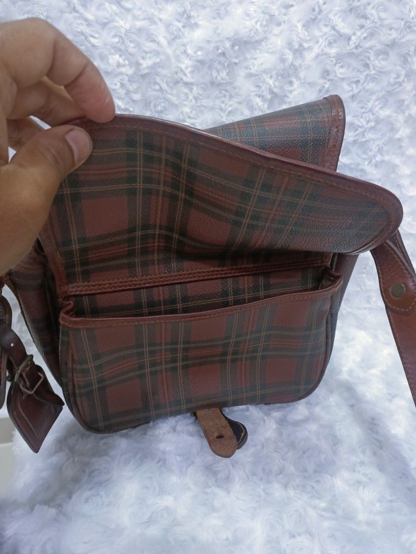 Polo Ralph Lauren Vintage Polo Ralph Lauren Plaid Leather Shoulder Bag Size ONE SIZE - 6 Thumbnail