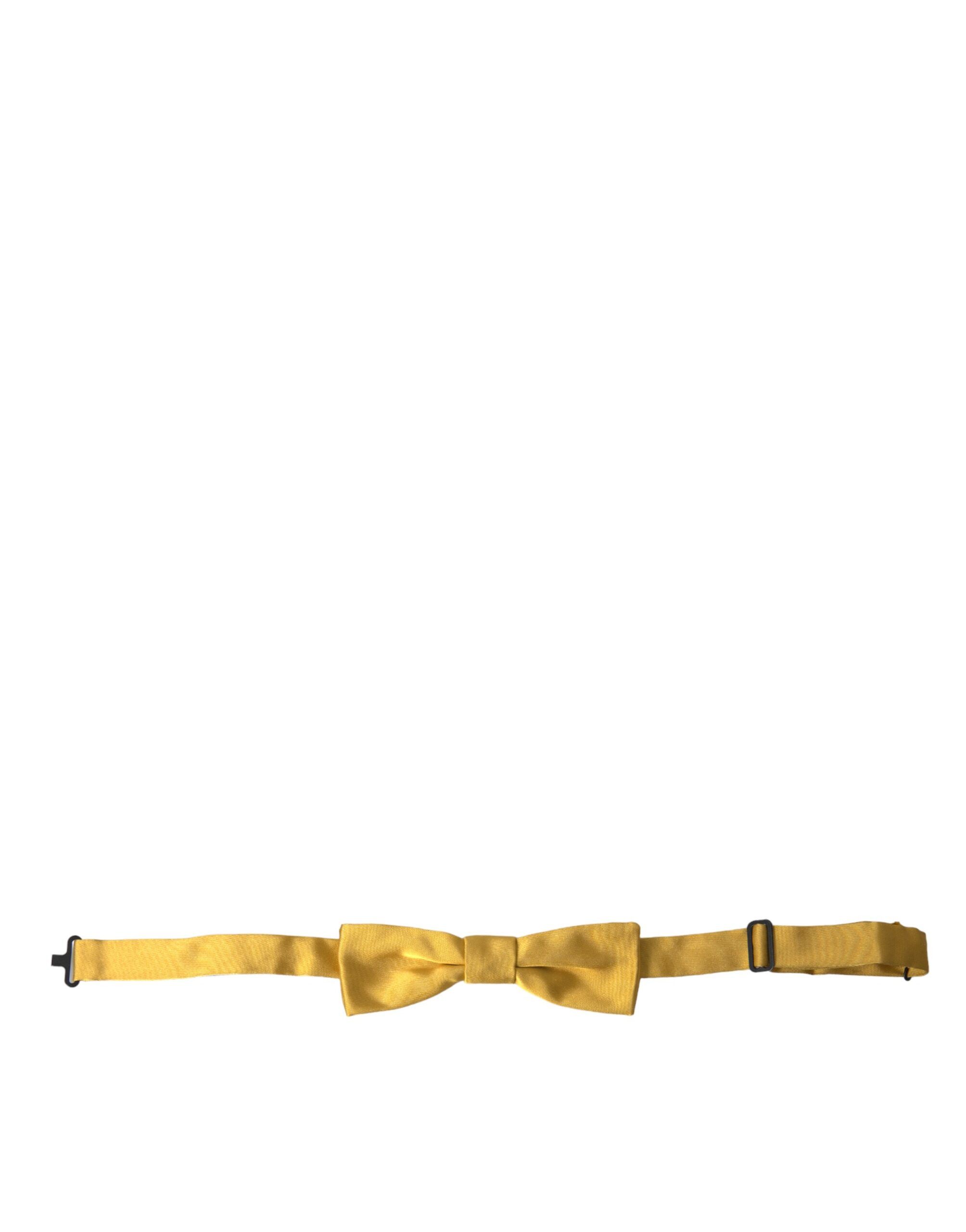Dolce & Gabbana Yellow Silk Adjustable Neck Men Bow Men's Tie Size ONE SIZE - 1 Thumbnail