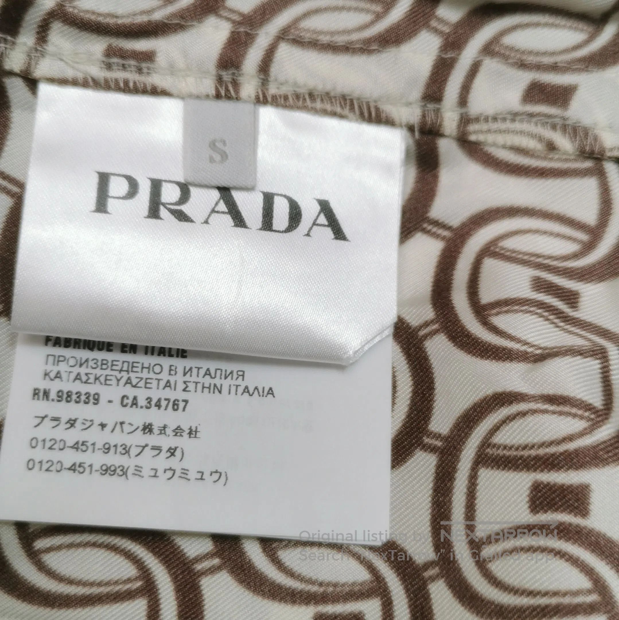 Prada Prada Printed Silk Long Sleeve Set in Size S . Size S / US 4 / IT 40 - 9 Thumbnail