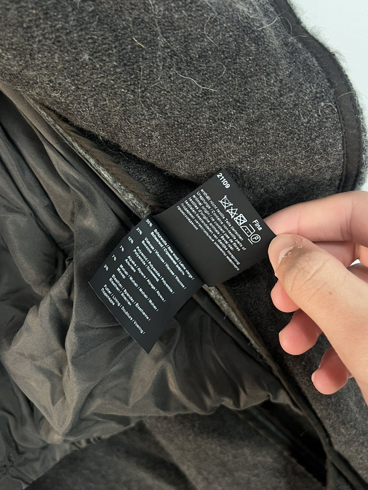 Annette Gortz Annette Gortz Schurwolle Mohair Coat Size XL / US 12-14 / IT 48-50 - 13 Thumbnail