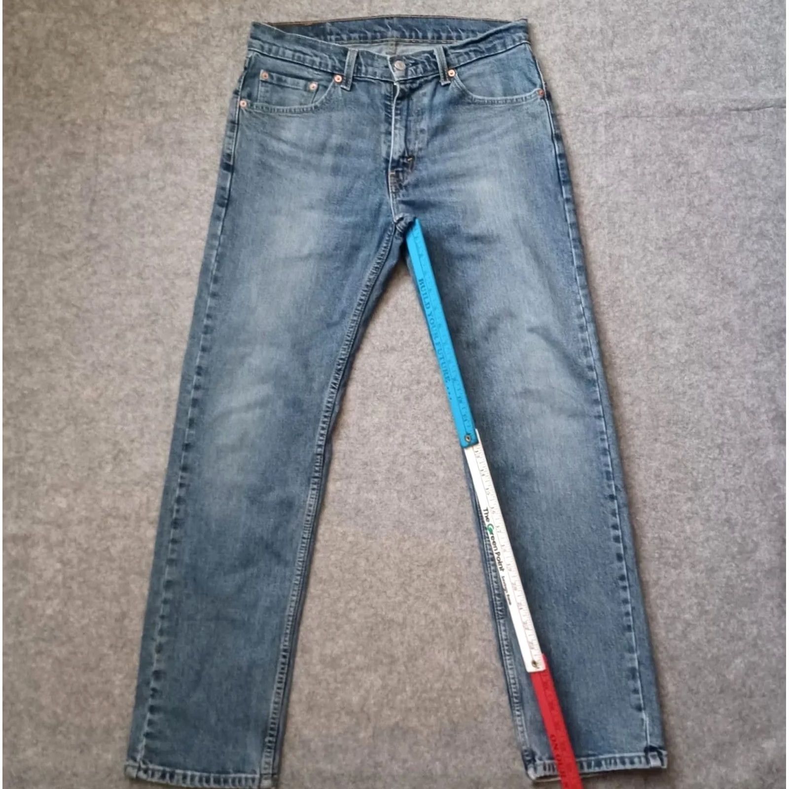 Levi's Levi's 505 Jeans Mens 32x32 Blue Distressed Regular Fit Straight Leg Jeans 32x32 Levi's 505 Mens Blue Distressed Regular Fit Straight Leg Size US 32 / EU 48 - 4 Thumbnail