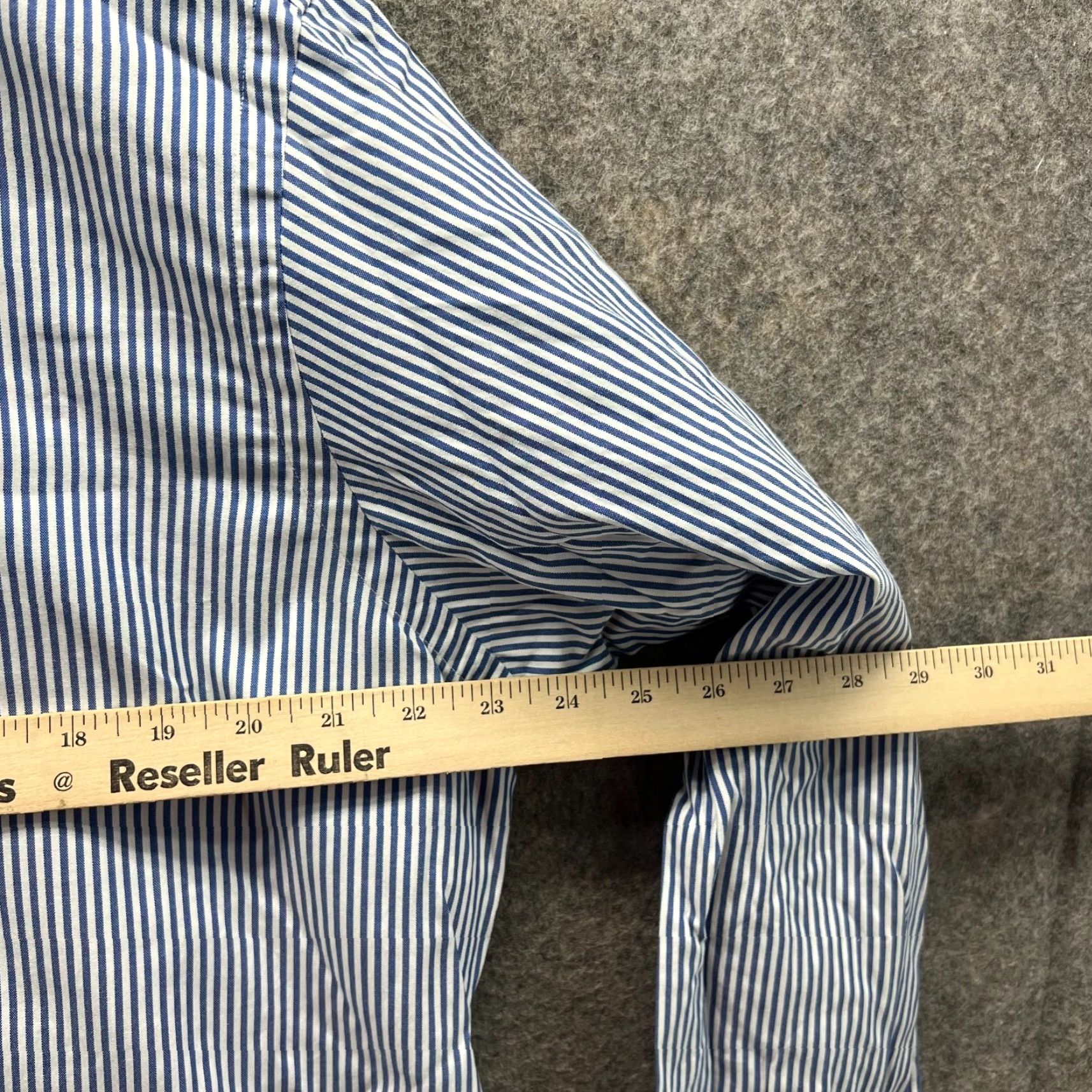 Ralph Lauren VINTAGE Ralph Lauren Shirt Mens 16.5 Blue Stripes Button Up Classic Oxford Pony Size US XL / EU 56 / 4 - 4 Thumbnail
