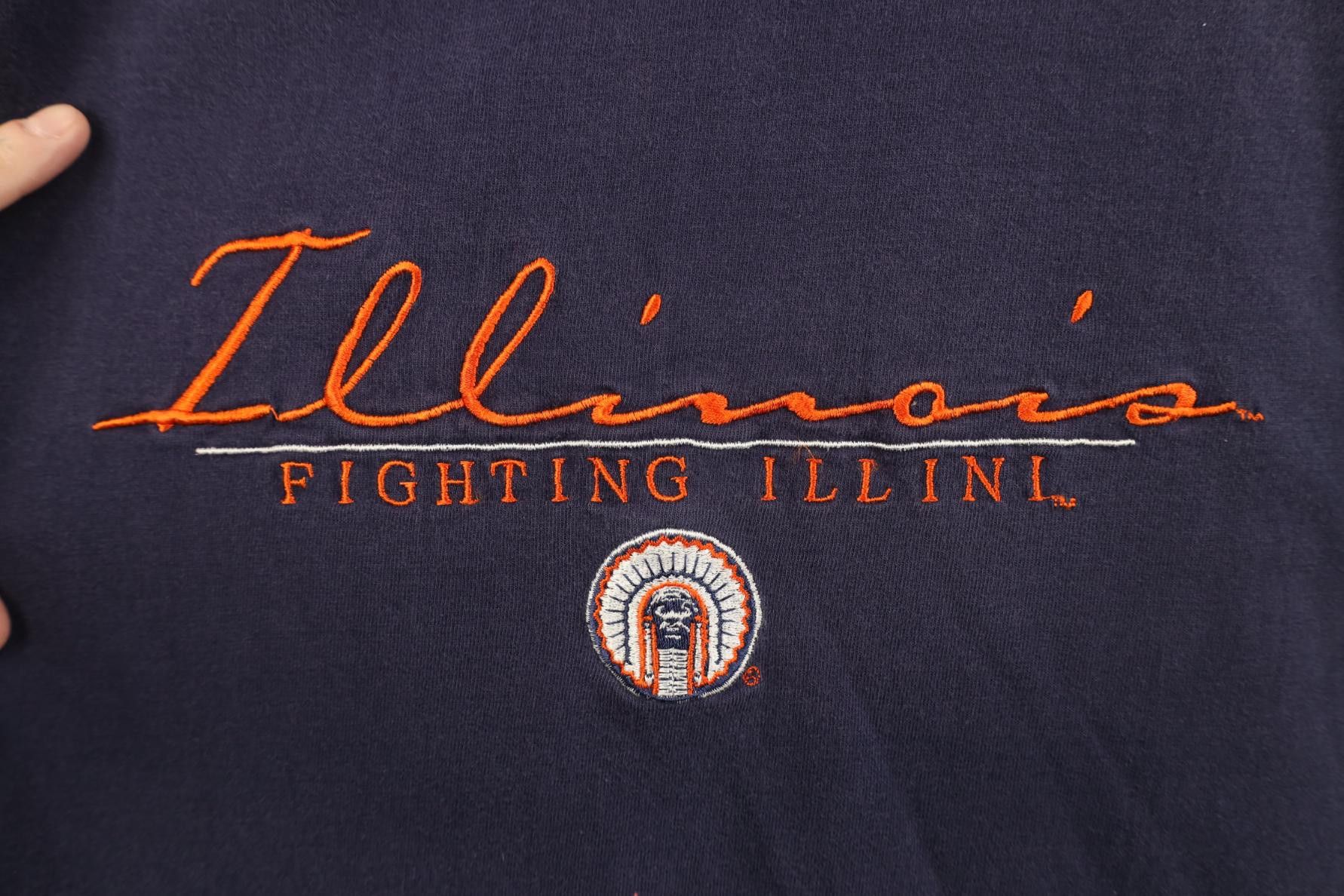Vintage Vintage 90s University of Illinois Fighting Illini T-Shirt Size US M / EU 48-50 / 2 - 4 Thumbnail
