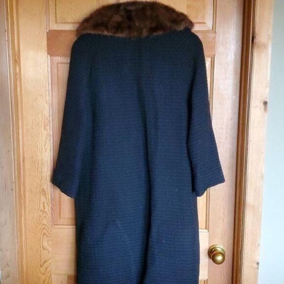 Vintage Vintage 60's Union Made Black Lined Fur Collar Sz. L Long Fu Size L / US 10 / IT 46 - 6 Thumbnail