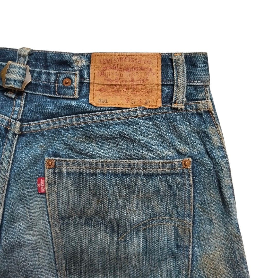 Levi's Levis bigE 501 red line buckle back cut off jeans Size US 30 / EU 46 - 5 Thumbnail