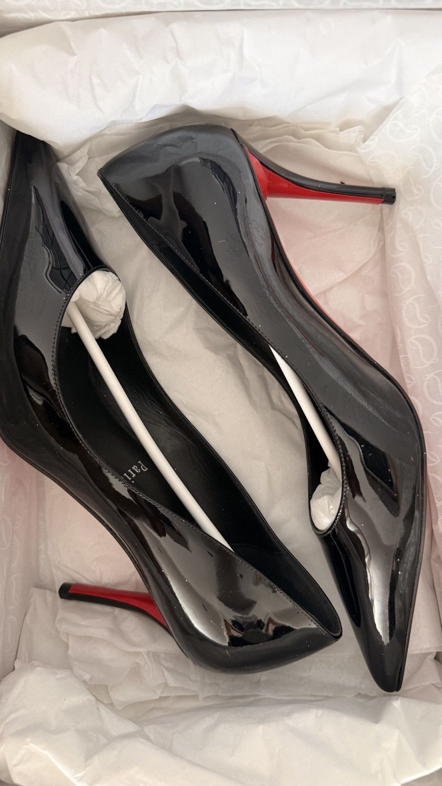 Christian Louboutin Miss Z 80 Patent Leather Pumps Size US 5.5 / IT 35.5 - 4 Thumbnail