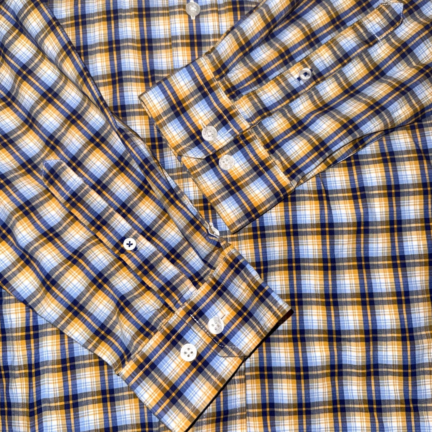 Vintage Cinch Shirt Men’s Medium Blue Yellow Plaid Button Up Long Sleeve Western Cowboy Shirt Size US M / EU 48-50 / 2 - 6 Thumbnail