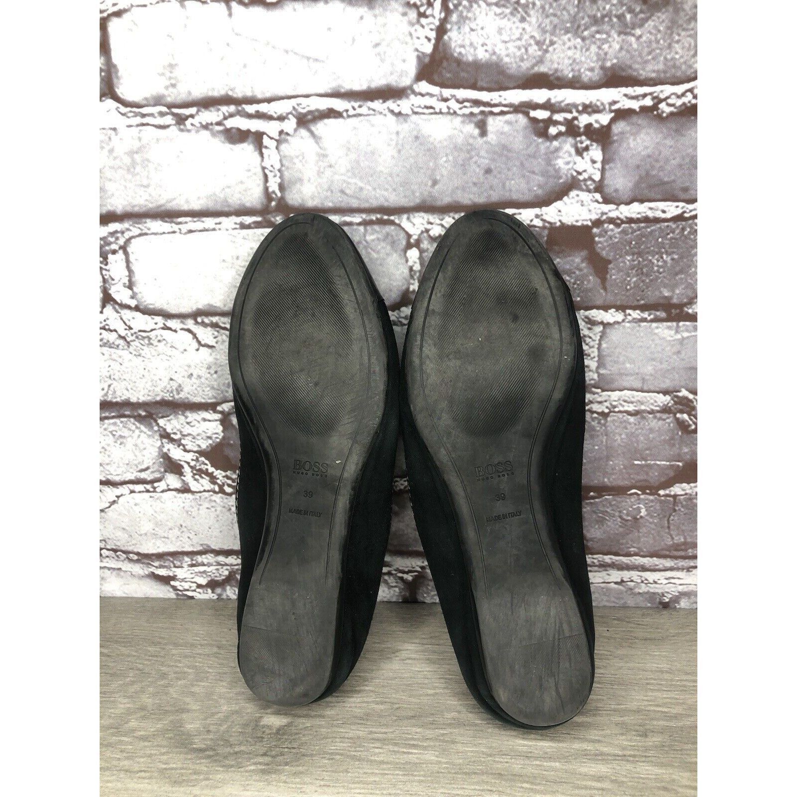 Hugo Boss Boss Hugo Boss Black Suede Leather Ballerina Flats Shoes Wom Size US 8.5 / IT 38.5 - 12 Thumbnail