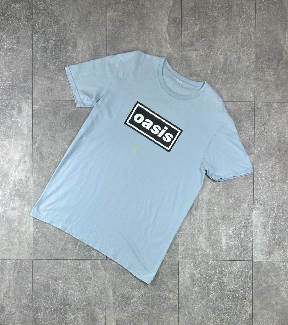 Gildan Oasis Vintage Big Logo Mens Blue T-Shirt Size US L / EU 52-54 / 3 - 1 Thumbnail