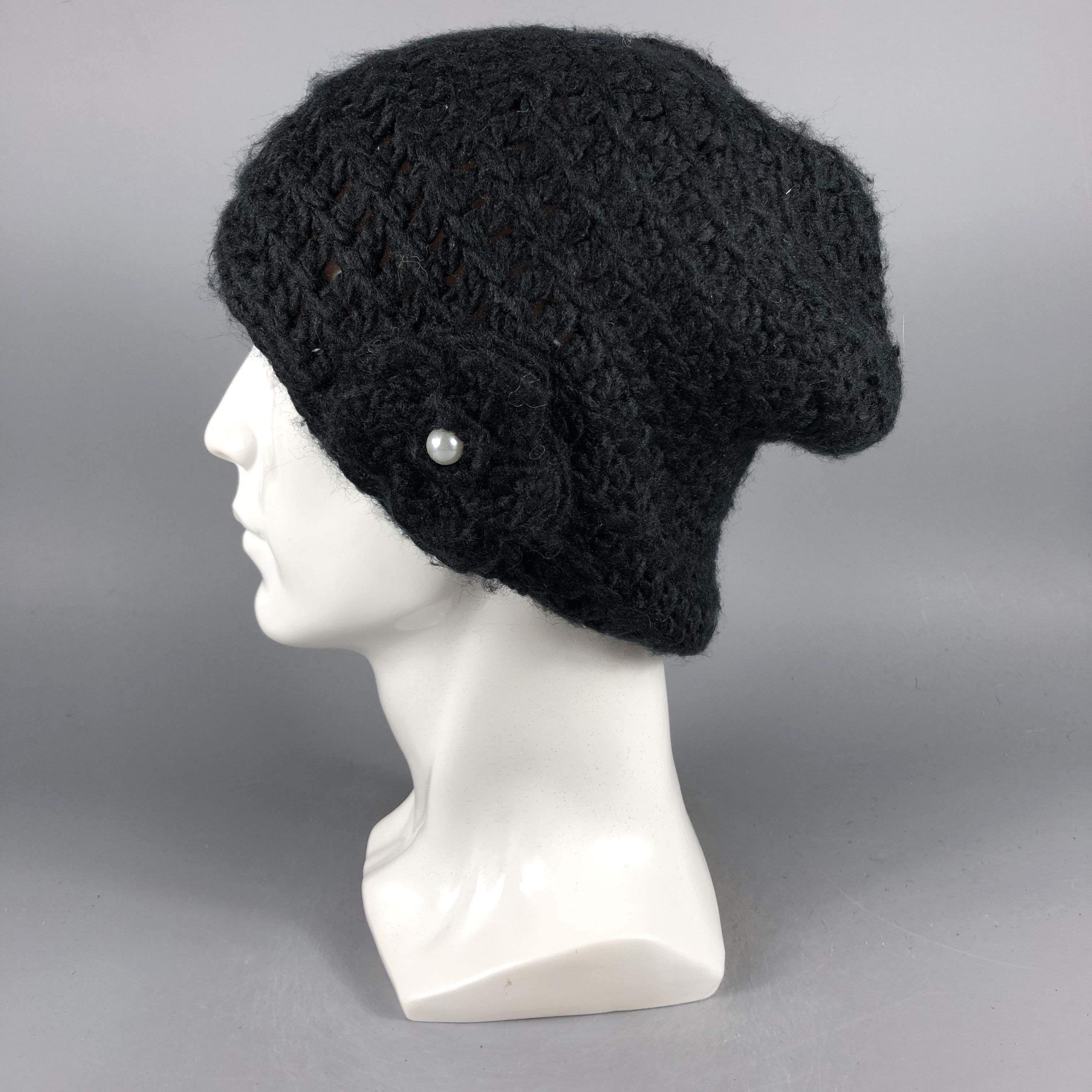 Japanese Brand × Vintage Womens Japanese Brand Black Beanie Snow Hat Snow Cap -D1071 Size ONE SIZE - 1 Thumbnail