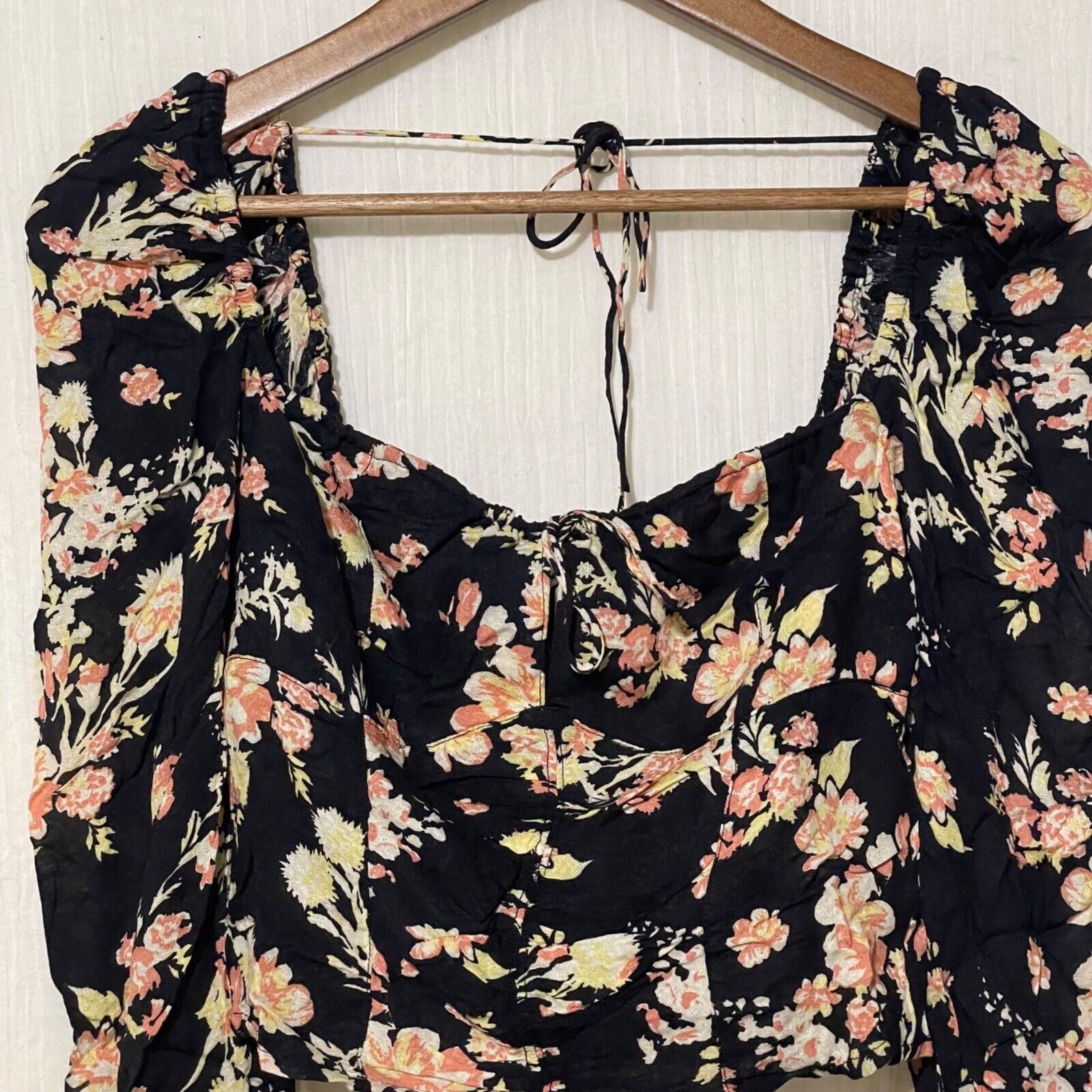 Free People Free People Hilary Floral Square Neck Smocked Top New XS Size XS / US 0-2 / IT 36-38 - 4 Thumbnail