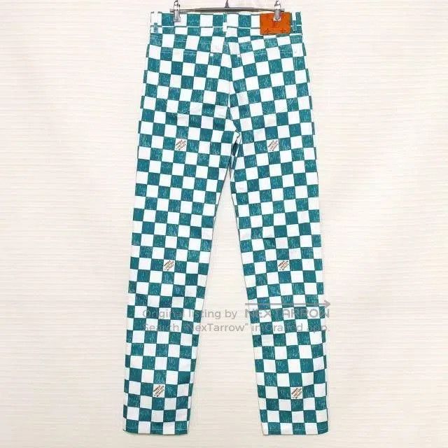 Louis Vuitton Louis Vuitton Checker Denim Straight Pants. Size US 30 / EU 46 - 2 Thumbnail