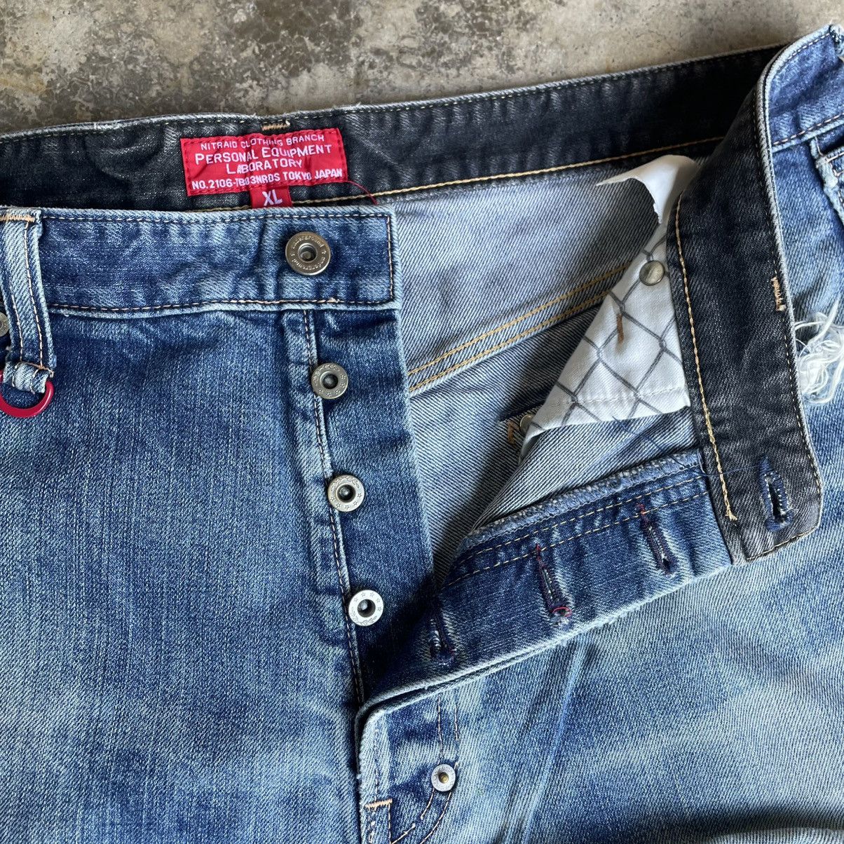 Nitraid 🔥🇯🇵Vintage Nitraid Skateboard Ripped Distress Denim Jeans Size US 36 / EU 52 - 13 Thumbnail