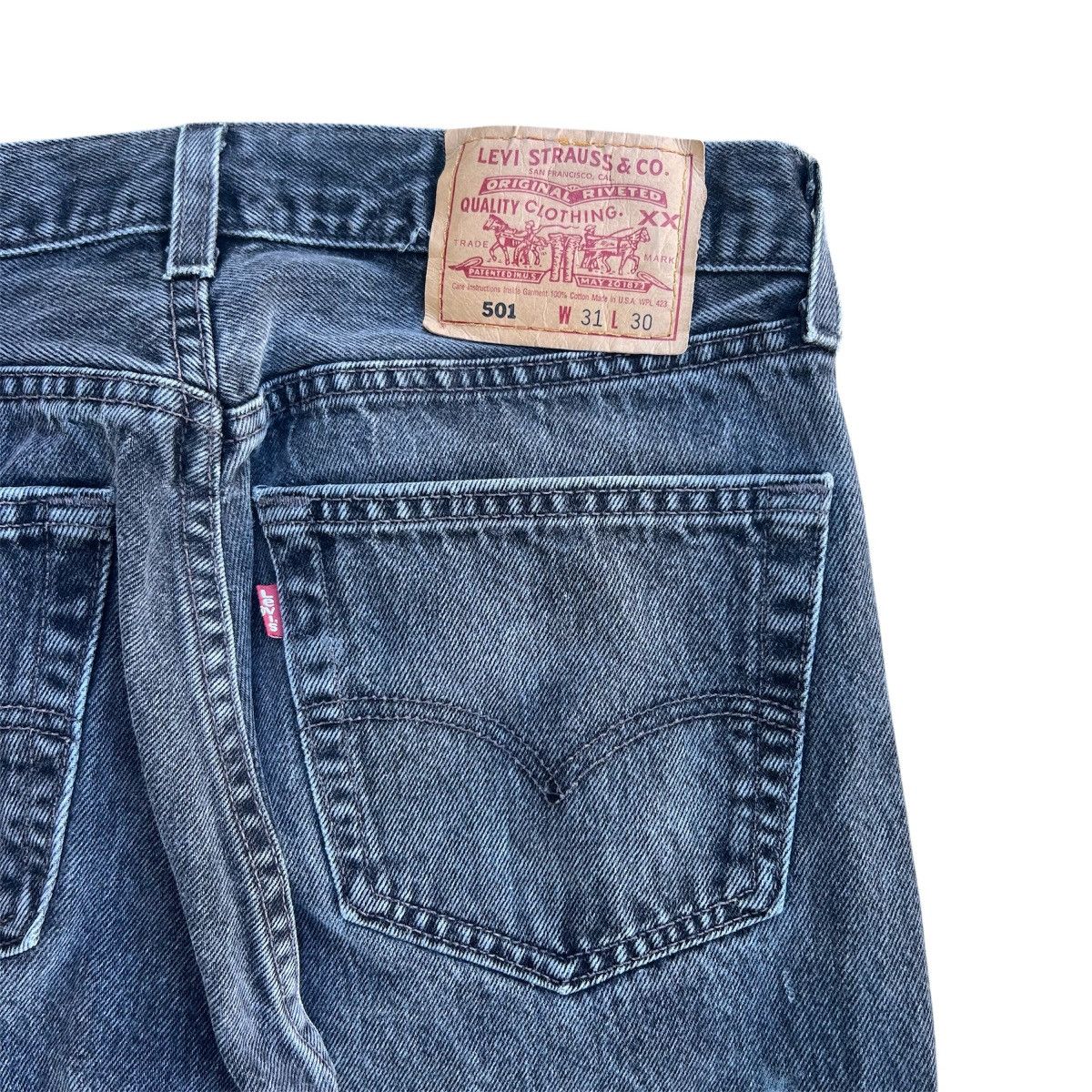 Levi's Vintage 1990s Faded Black Distressed Levis 501 Jeans Size US 31 - 9 Thumbnail