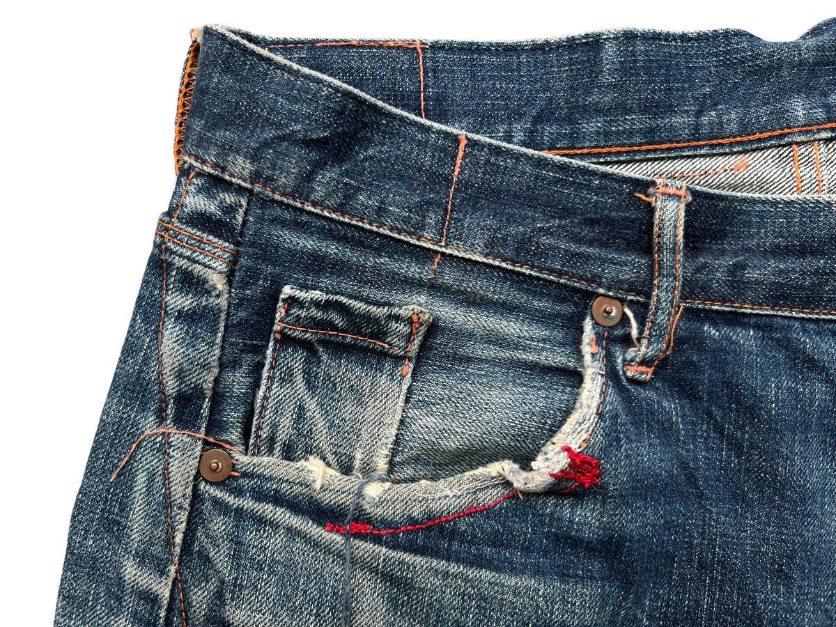 Vintage Hiroshi Kato Selvedge Distressed Sashiko Denim Jeans 32x32 Size US 32 / EU 48 - 11 Thumbnail