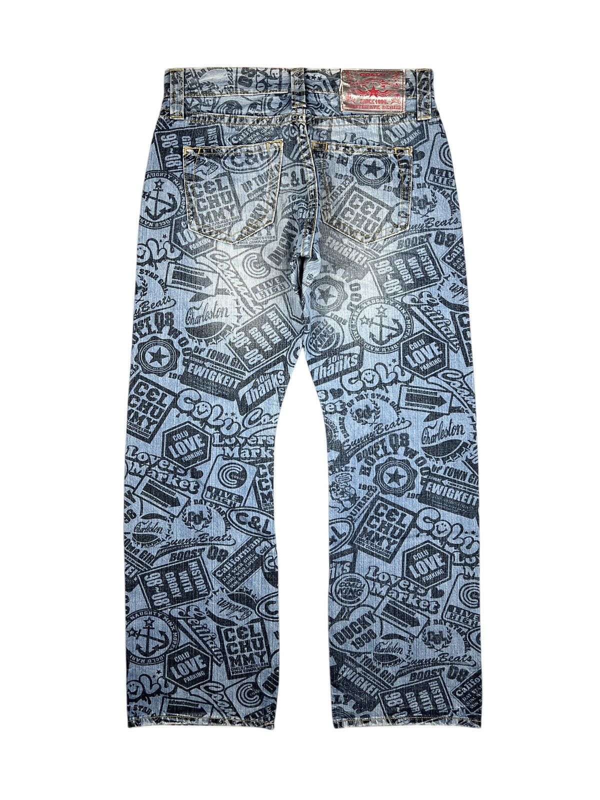 Hysteric Glamour × Japanese Brand Co & Lu 🇯🇵 Printed Jeans Size US 31 - 2 Thumbnail