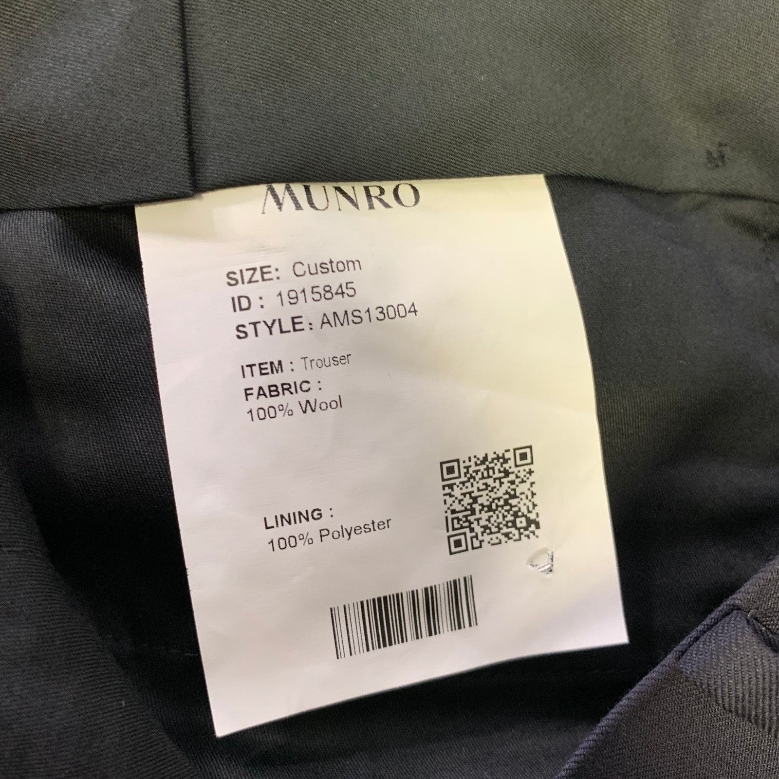 Other ATELIER MUNRO Size 32 Navy Wool Slim Fit Dress Pants Size US 32 / EU 48 - 3 Thumbnail