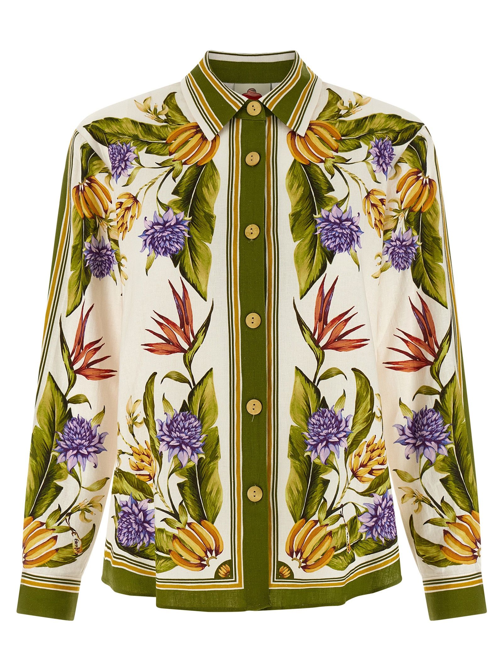 Farm Rio 'Sand Tropical Scarf' shirt Size L / US 10 / IT 46 - 1 Thumbnail