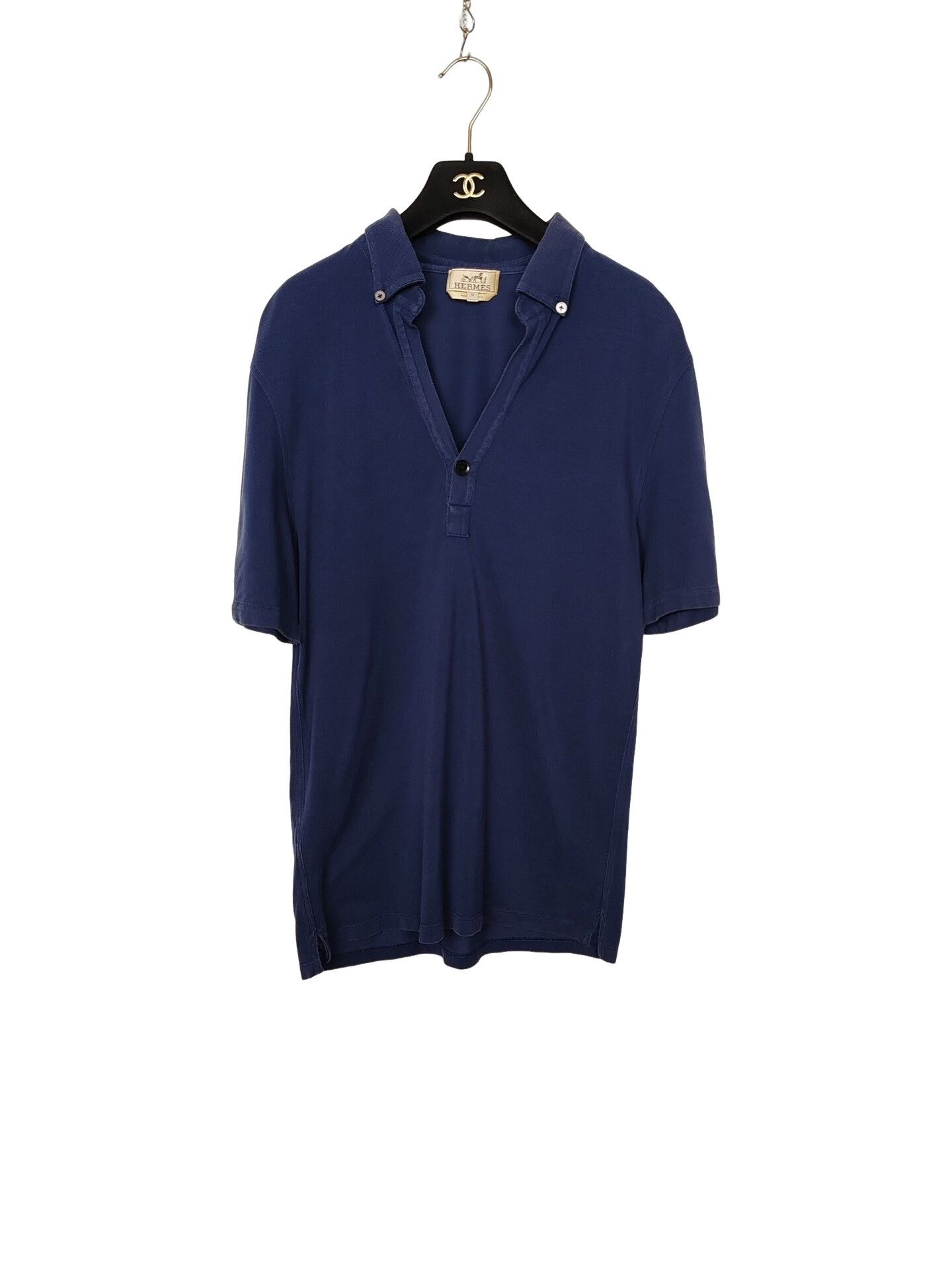 Hermes Hermès Blue Cotton Polo Size M Size US M / EU 48-50 / 2 - 1 Thumbnail