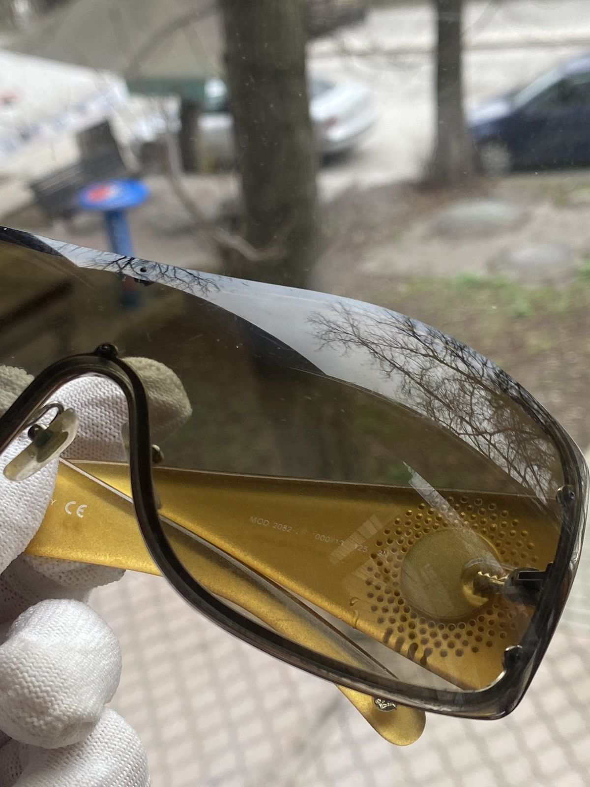Versace × Vintage Versace luxury Mask wmns sunglasses Size ONE SIZE - 7 Thumbnail