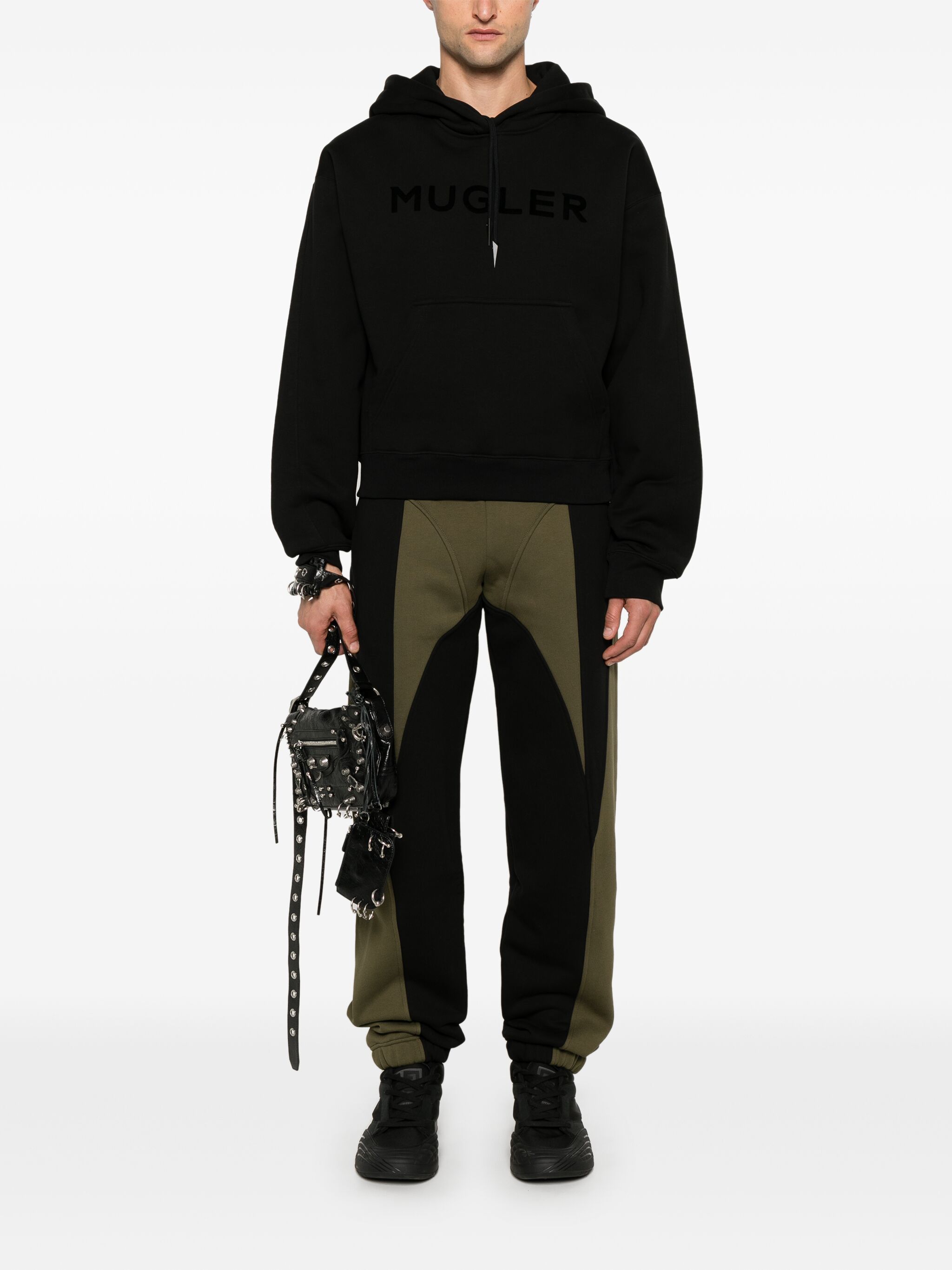 Mugler o1s22i1n1124 Fleece Hoodie in Black Size US L / EU 52-54 / 3 - 2 Thumbnail