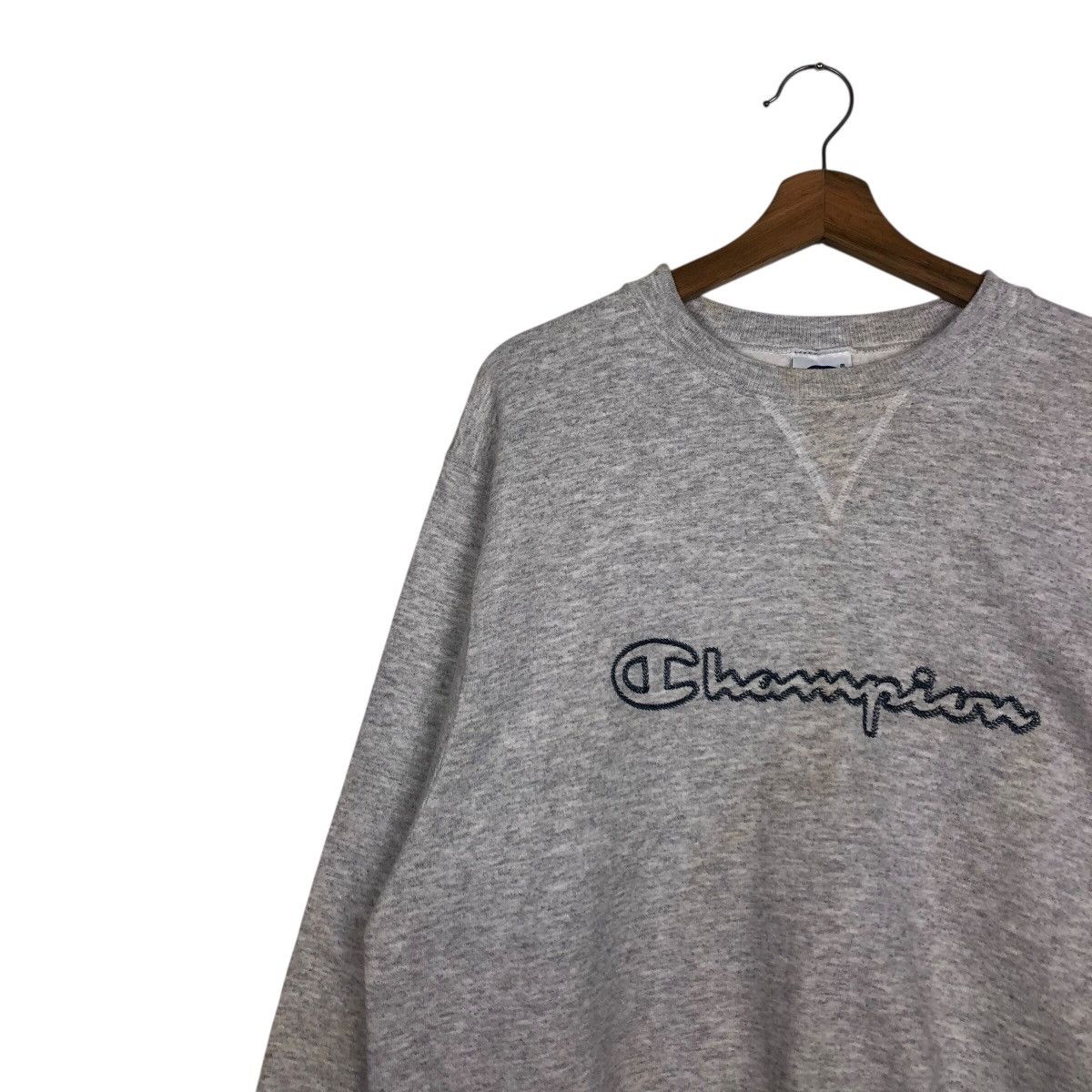 Vintage Vintage Champion Embroidered Script Sweatshirt – Grey Size US M / EU 48-50 / 2 - 8 Thumbnail