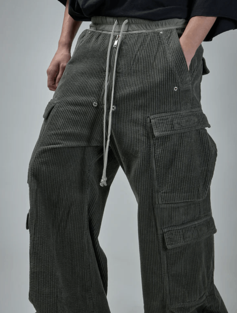 Rick Owens Drkshdw BNWT Double Jumbo Cargo Belas Corduroy Size US 30 / EU 46 - 4 Thumbnail